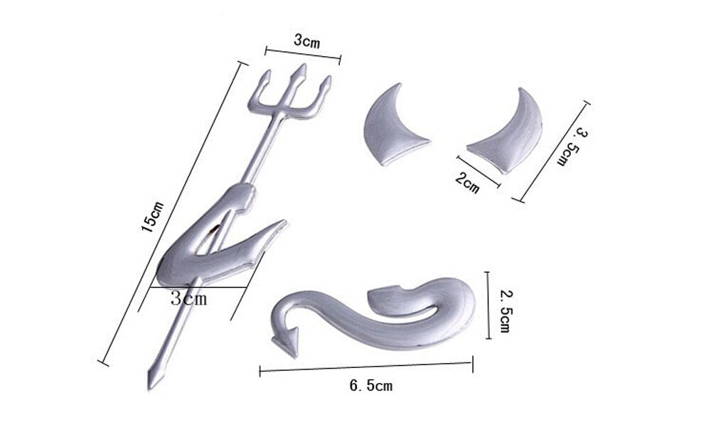 3D Sjov Lille Djævel Dæmon Horn Klistermærke til Biler