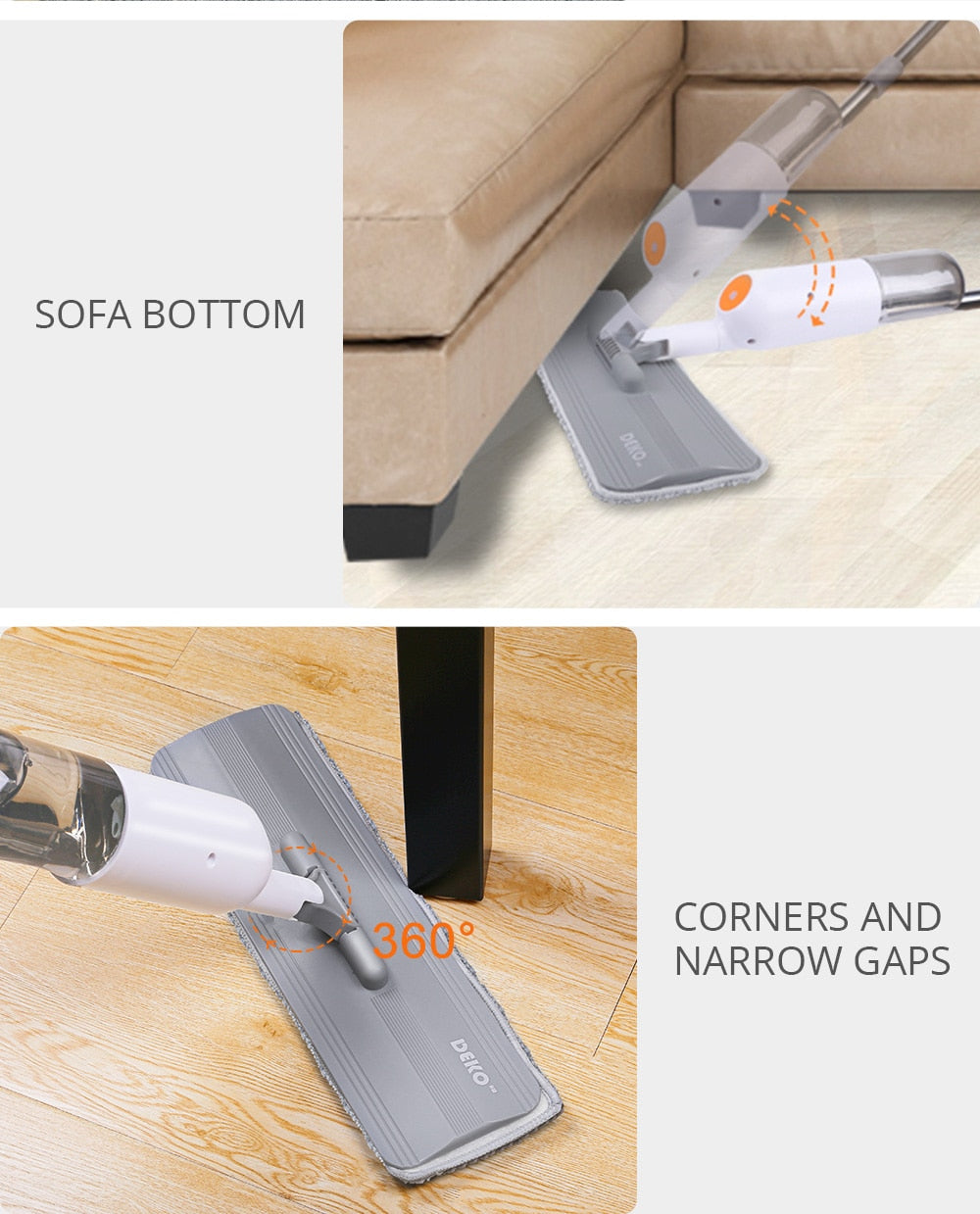3i1 Håndfejemop Vand Spray Mop