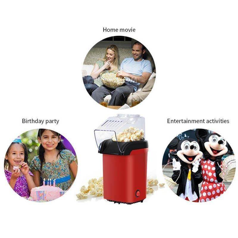 Mini Hushåll Hälsosam Popcornmaskin med Varm Luft