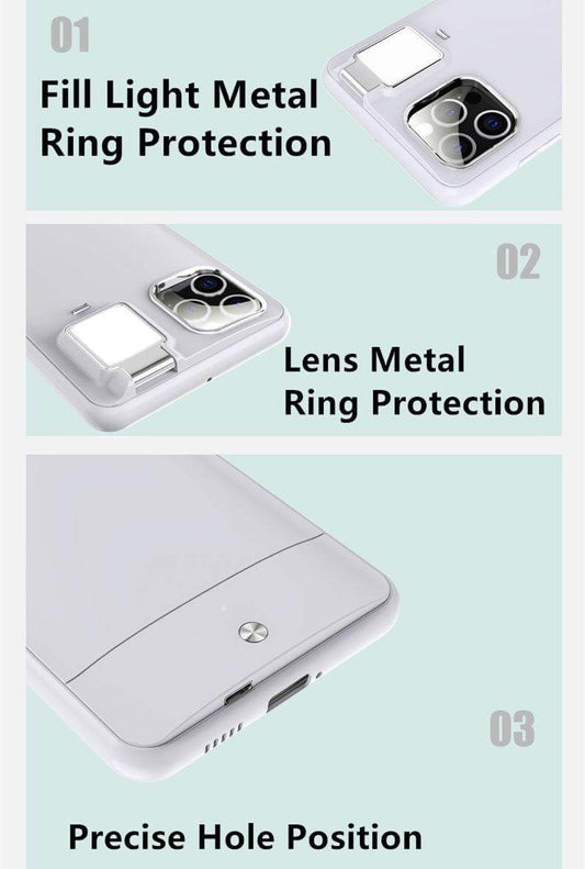 Flip iPhone Selfie Lampa Fodral