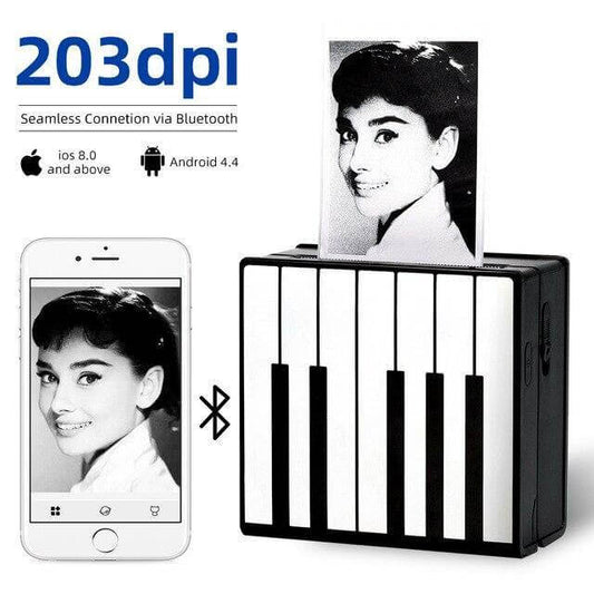 Trådløs lomme størrelse label foto printer