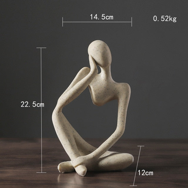 Unik nordiskt designad abstrakt figur för heminredning