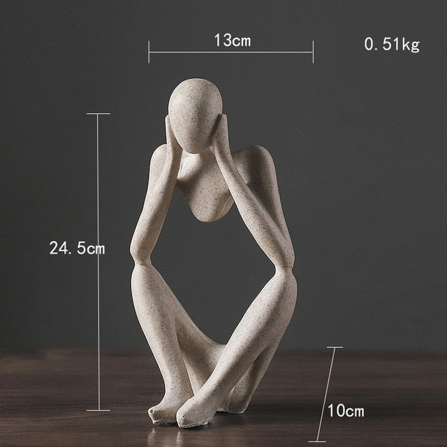 Unik nordiskt designad abstrakt figur för heminredning
