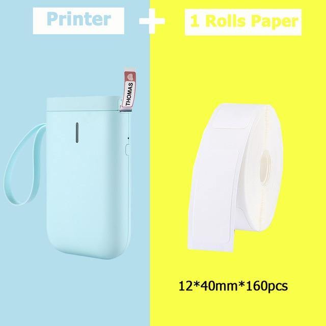 Bärbar Mini Trådlös Etikettfickskrivare