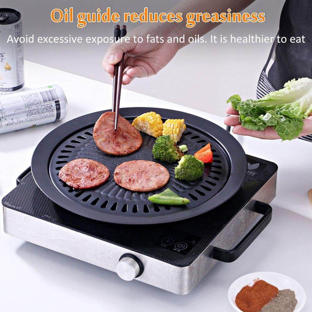 Koreansk bärbar non-stick BBQ grillpanna
