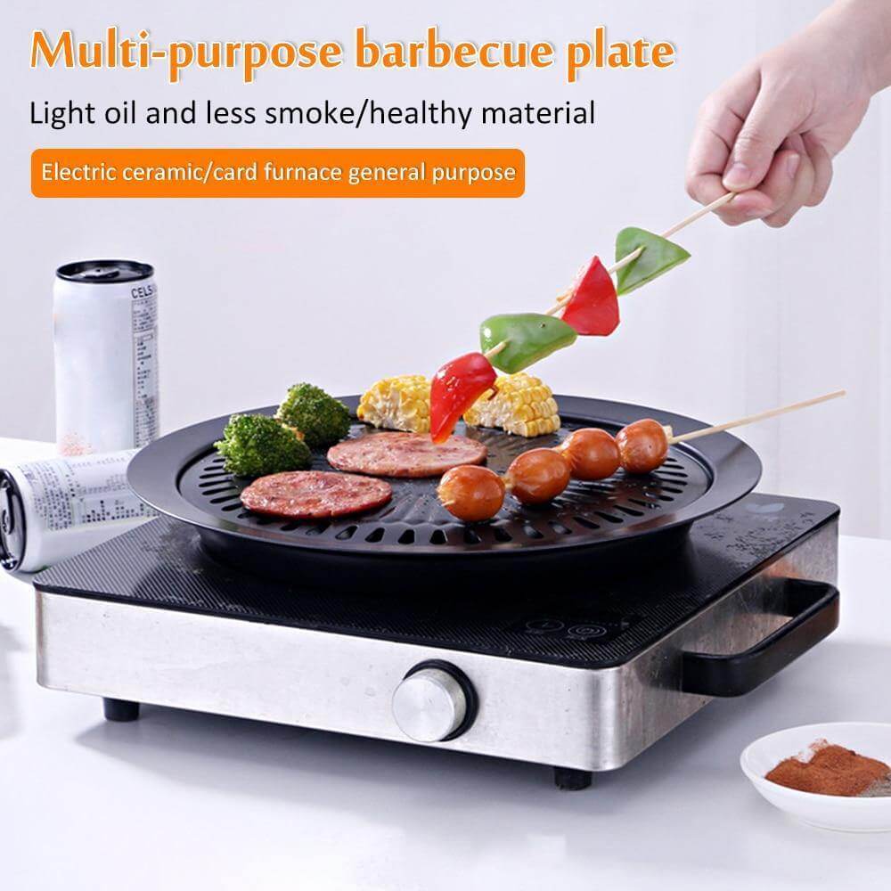 Koreansk bärbar non-stick BBQ grillpanna