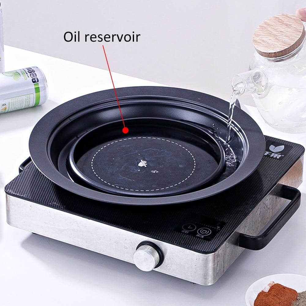 Koreansk bärbar non-stick BBQ grillpanna
