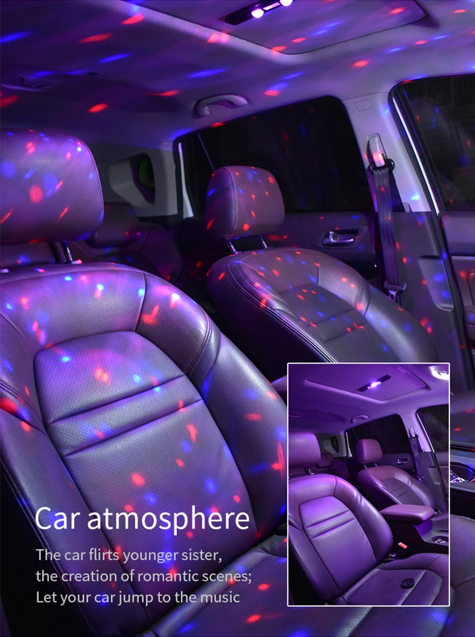 Multi-Color USB Bil Atmosfære RC Lys