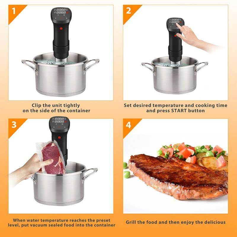 Sous Vide Digital Skærm Temperatur&Tid Kontroll