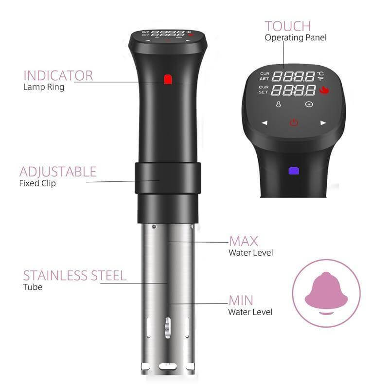 Sous Vide Digital Skærm Temperatur&Tid Kontroll