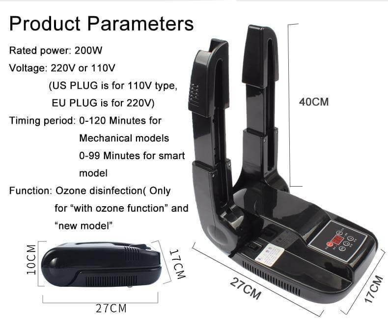 Ultraviolet Elektrisk Sko Tørrer Machine