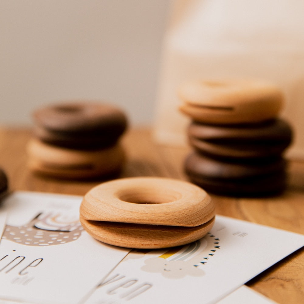 6 stk. træ donut tætning clips