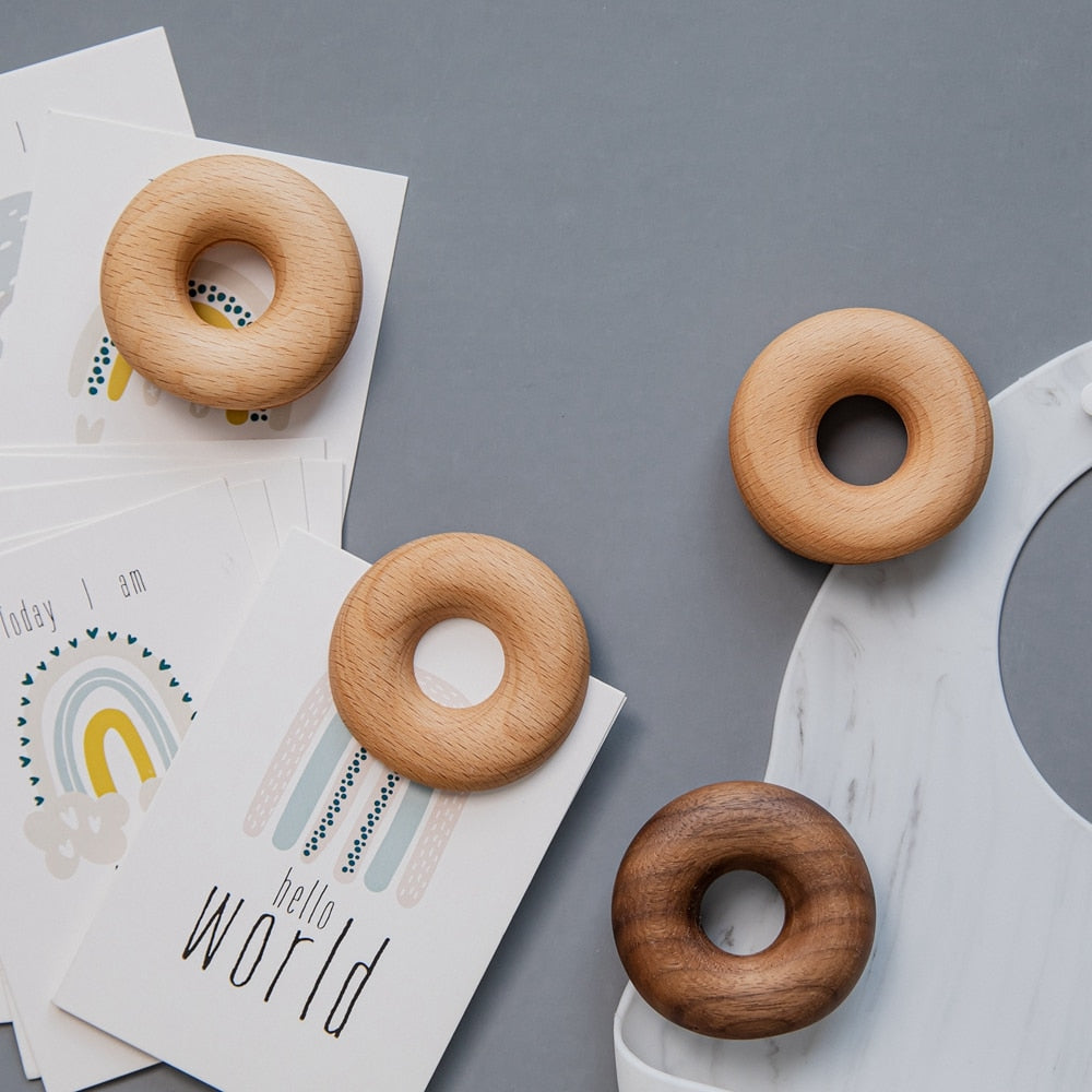 6 stk. træ donut tætning clips