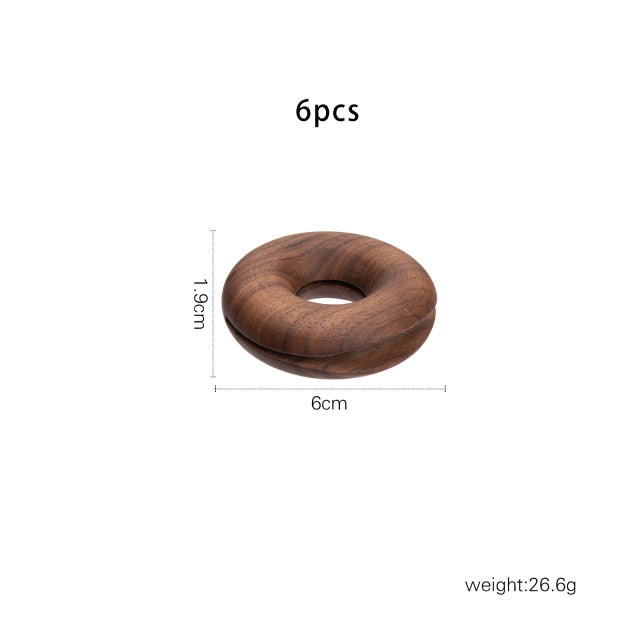 6 stk. træ donut tætning clips