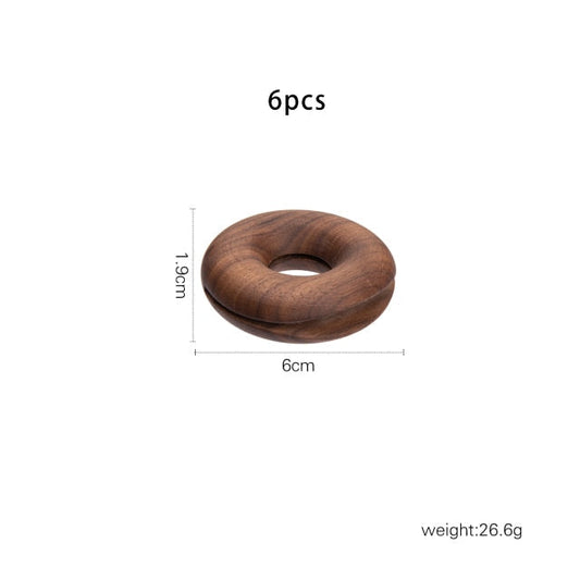 6 stk. træ donut tætning clips