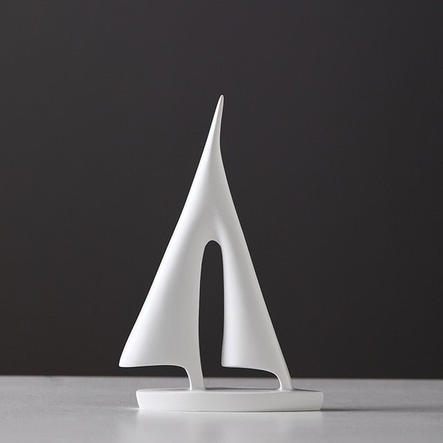 Maritim Vela Staty | Elegant Inomhusdekoration i Resin