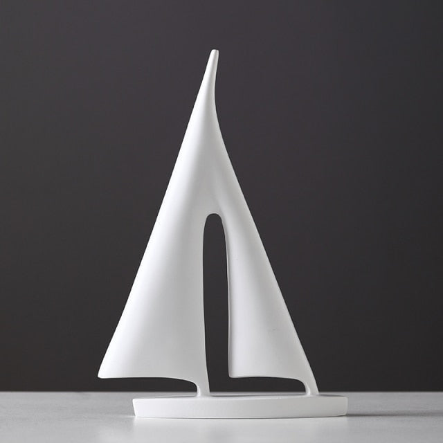 Maritim Vela Staty | Elegant Inomhusdekoration i Resin
