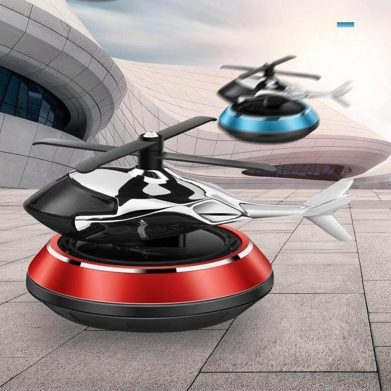 Solcel-drevet roterende helikopter bil luftrenser
