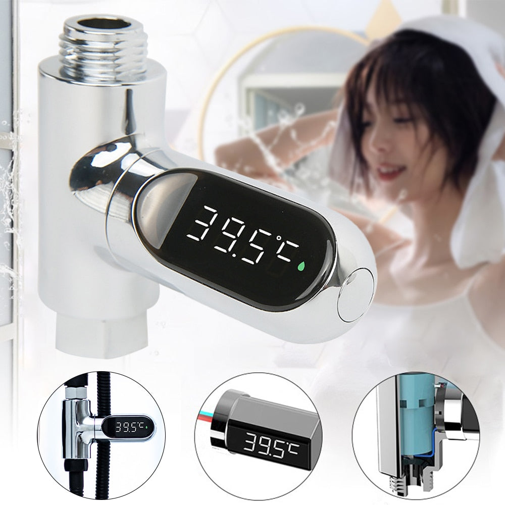 LED-skärm Bad Vattentermometer Kran