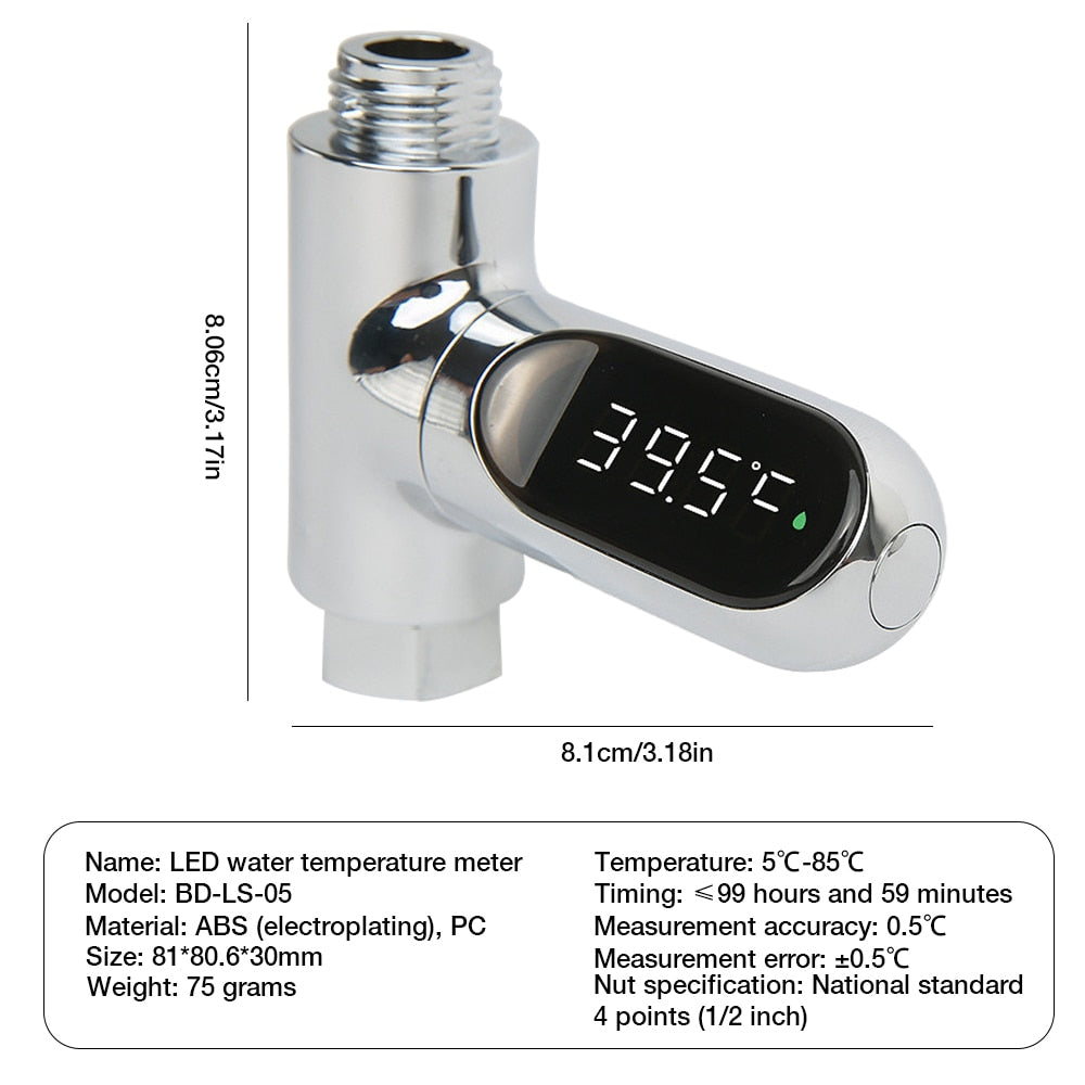 LED-skärm Bad Vattentermometer Kran