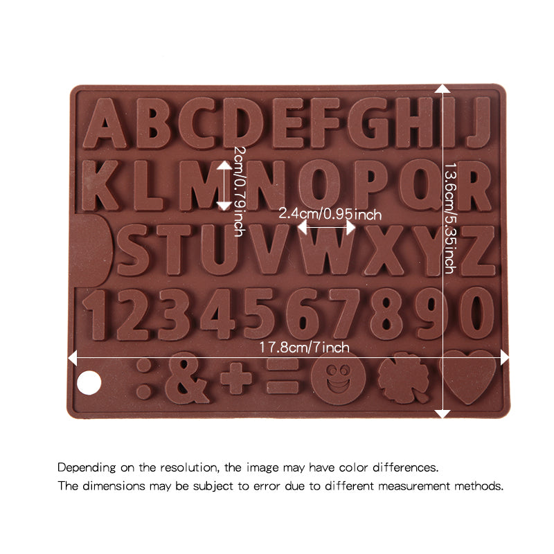 3D Alfabet Silikone DIY Chokoladeform