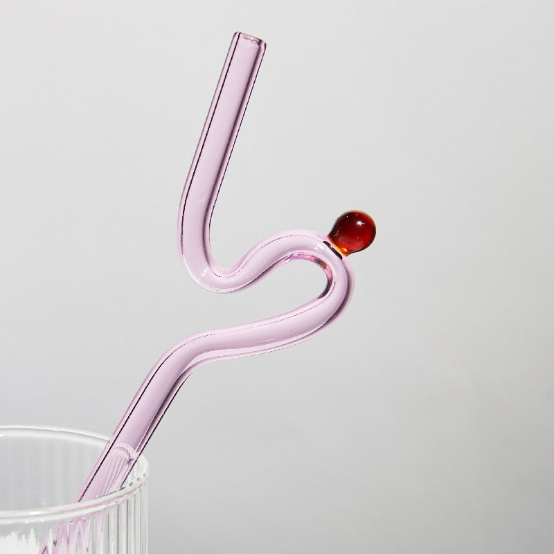 Farverig Miljøvenlig Genanvendelig Glasst straw