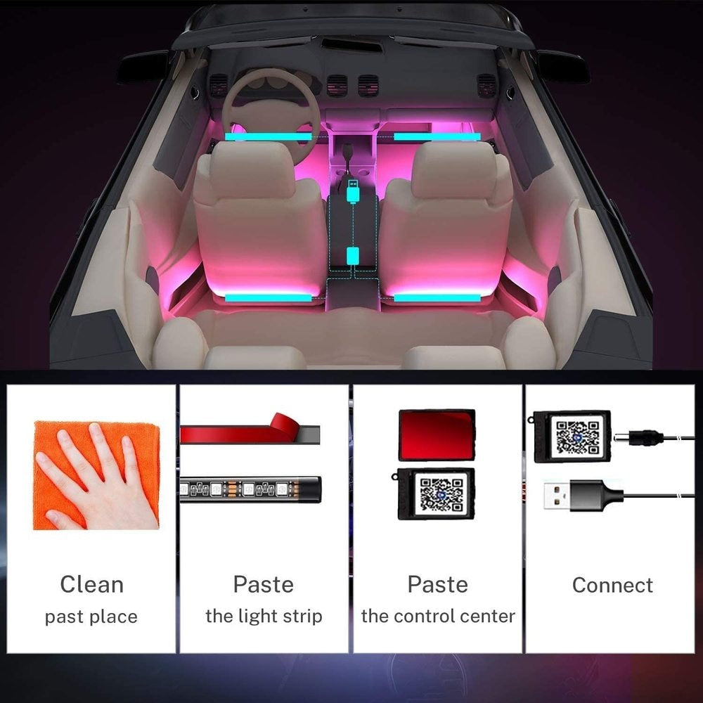 Bil Neon Indvendig Lys Lampe