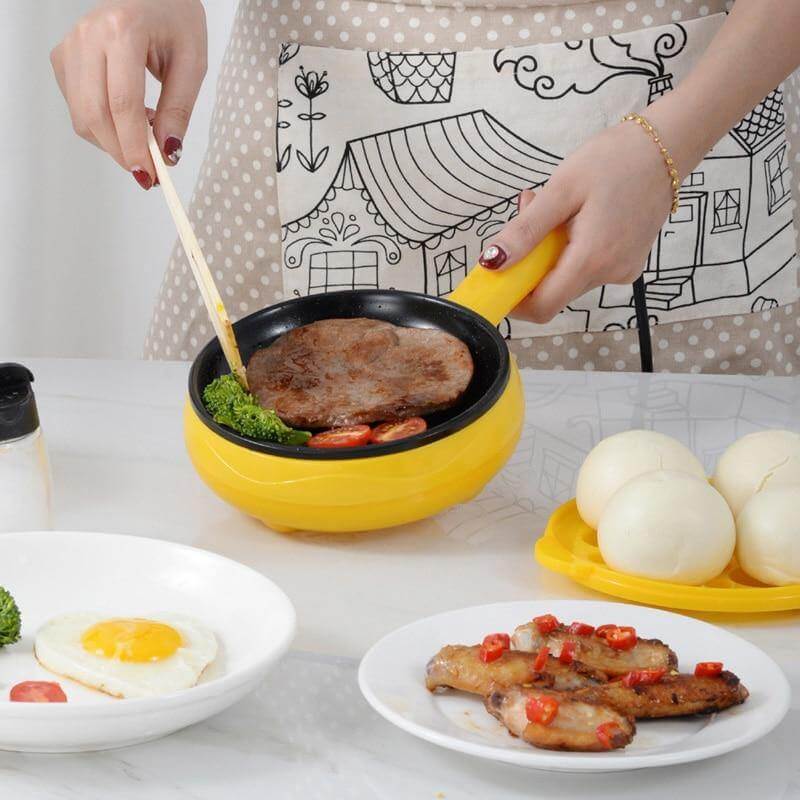 Multifunktionel Non-stick Mini Elektrisk Mad Dampkoger