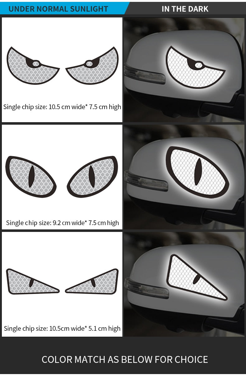 Luminous Eyes Reflekterende Bilklistermærker
