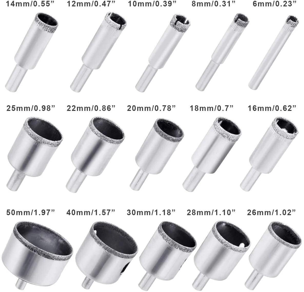 Justerbar diamant borelokator holder sæt