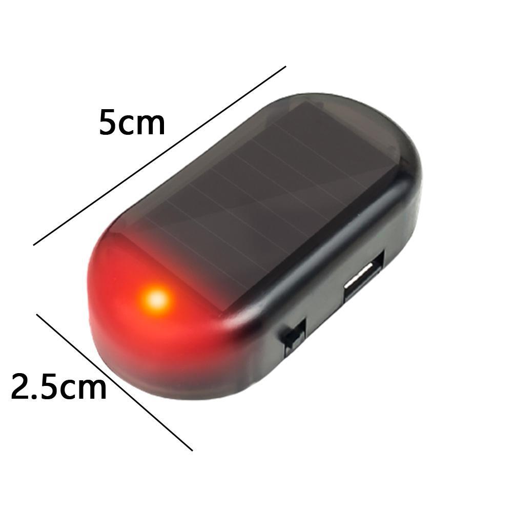 Bil Solarbatteri Tyverisikring Dummy Alarm Lys