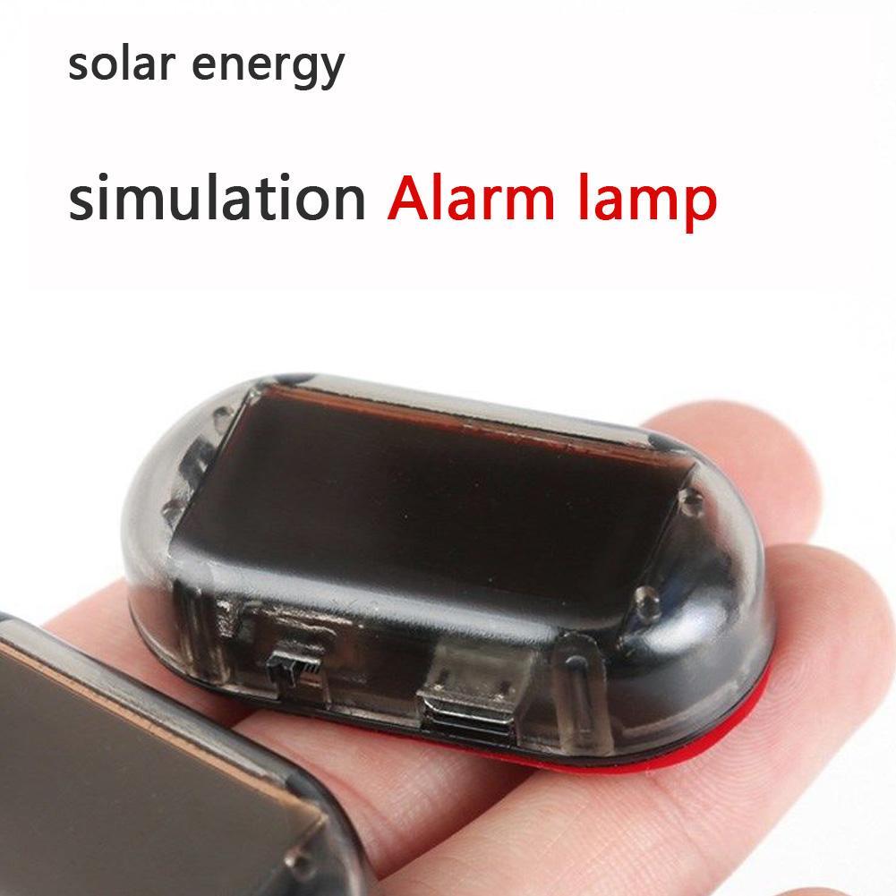 Bil Solarbatteri Tyverisikring Dummy Alarm Lys