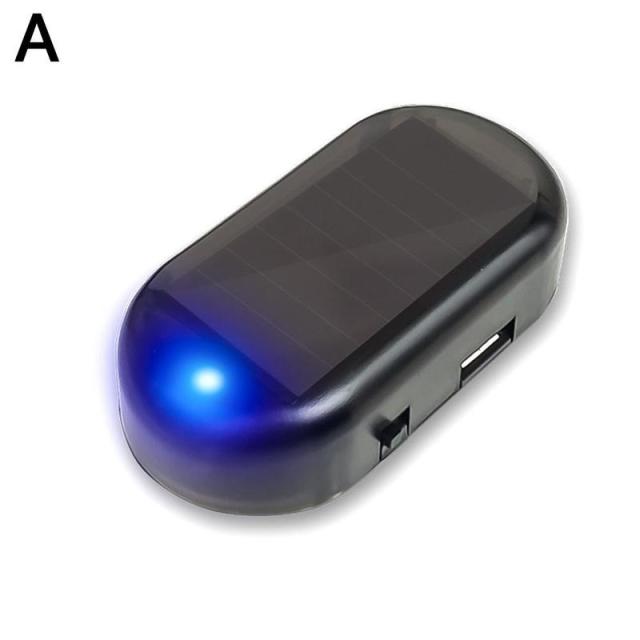 Bil Solarbatteri Tyverisikring Dummy Alarm Lys
