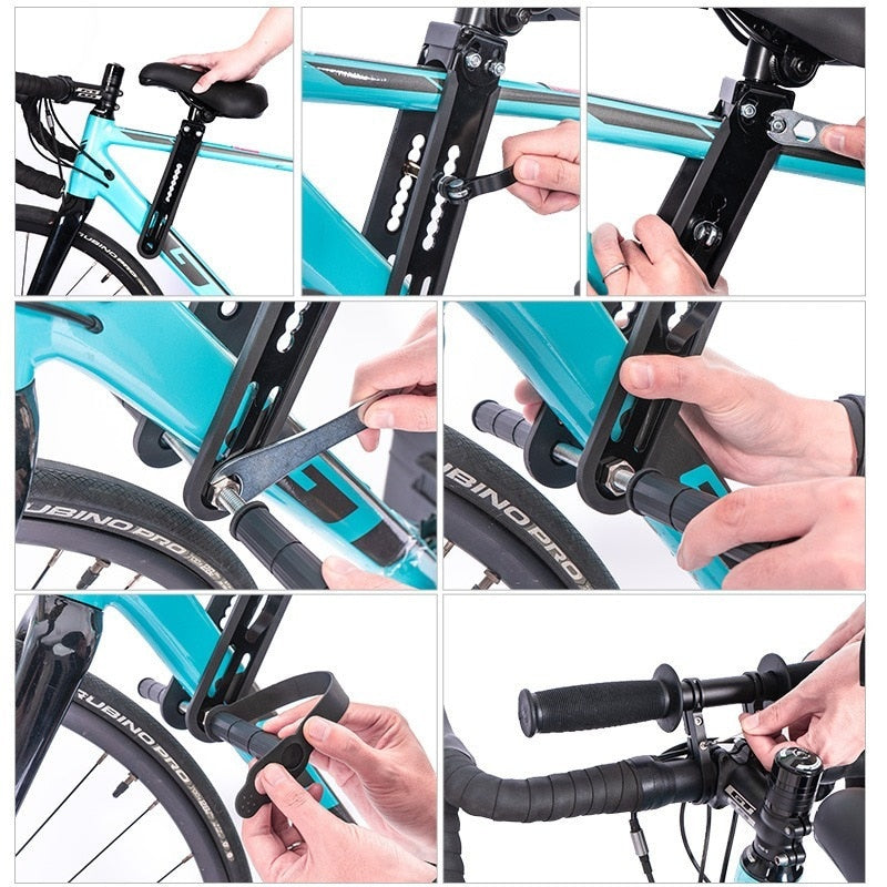 Frammonterad barnsits för cykel