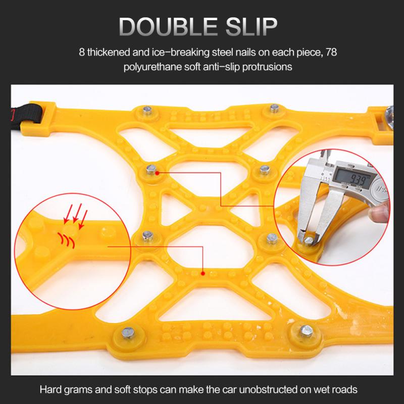 Anti-Slip Dæk Sne Bil Kæde