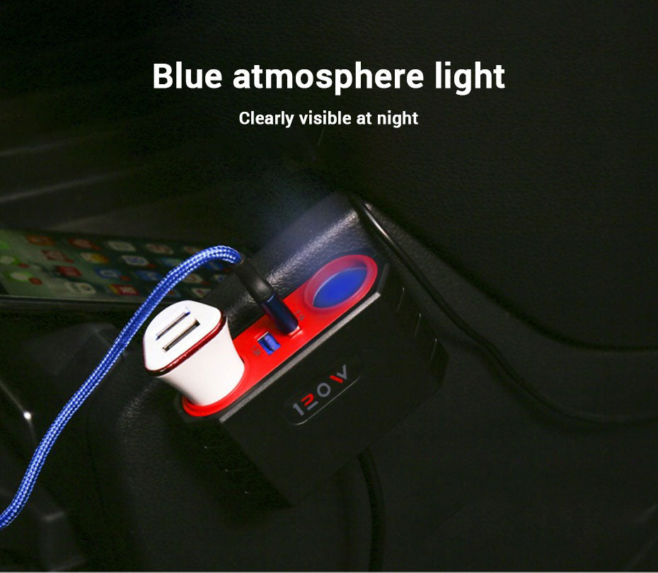 Dubbel USB-strömadapter för bil