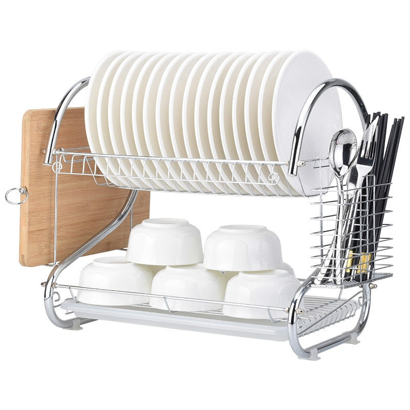 Kök Rostfritt Stålställ Bestick Organizer