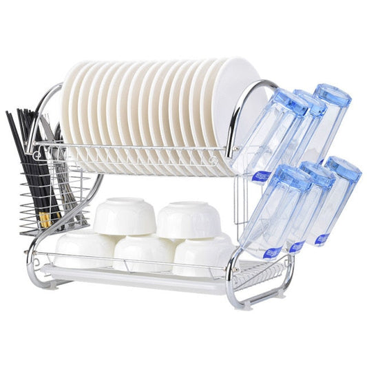 Køkken Rustfrit Stål Rack Bestik Organizer