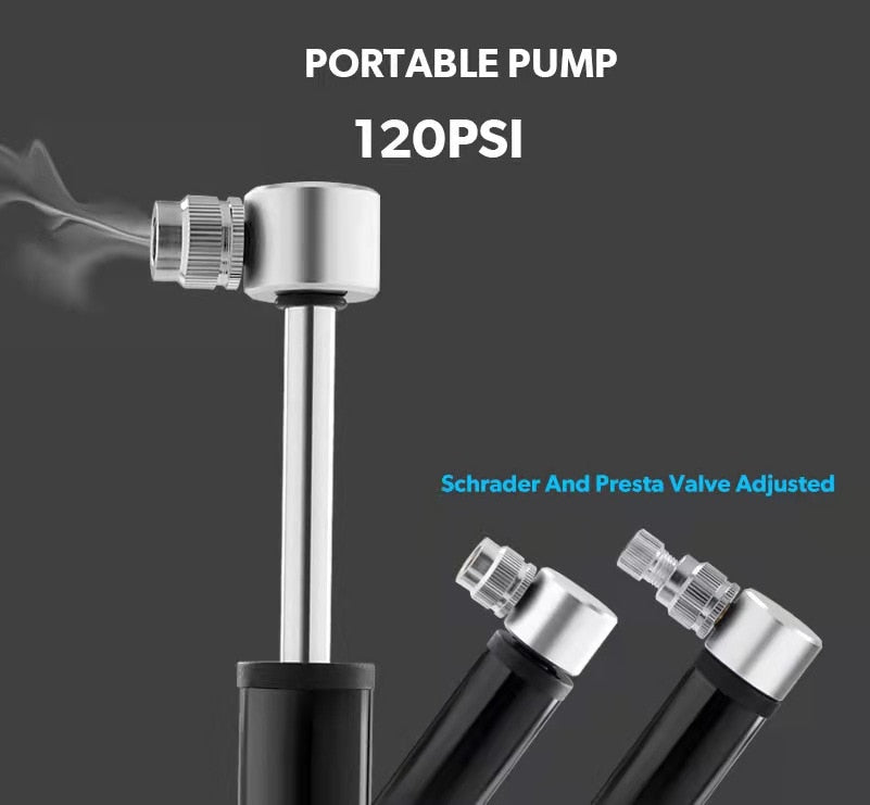 Bærbar Mini Aluminium Cykelpumpe