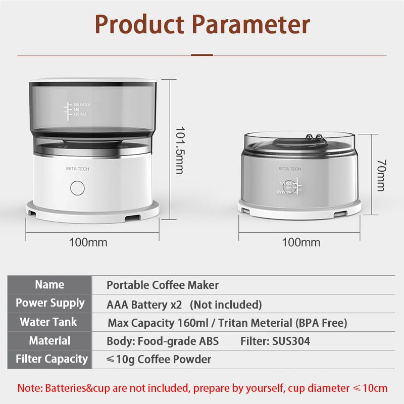 Smart Automatisk Brygning Mini Kaffemaskine