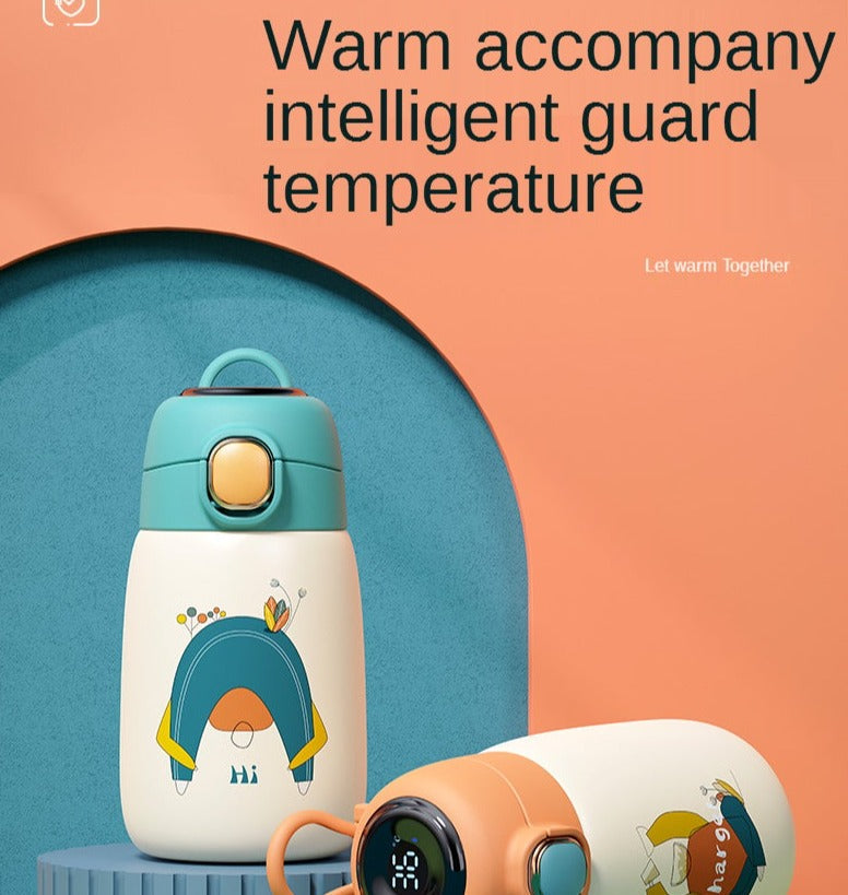 Cartoon Kids Temperatur Visning Termoflaske
