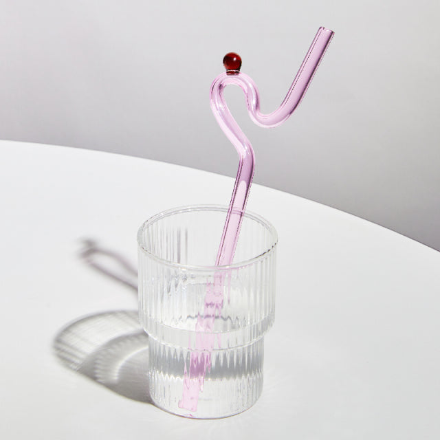Farverig Miljøvenlig Genanvendelig Glasst straw