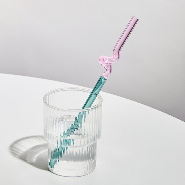 Farverig Miljøvenlig Genanvendelig Glasst straw