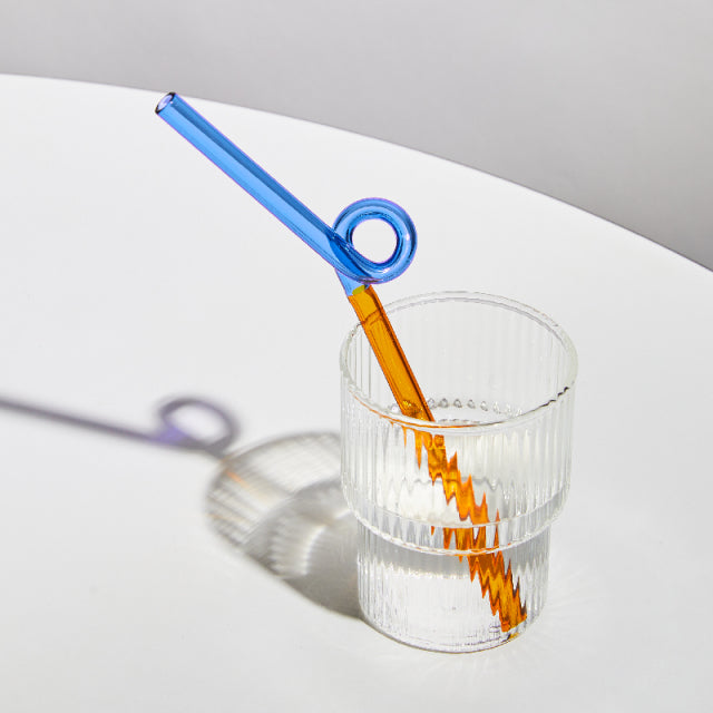 Farverig Miljøvenlig Genanvendelig Glasst straw