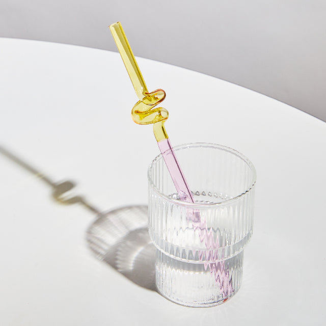 Farverig Miljøvenlig Genanvendelig Glasst straw