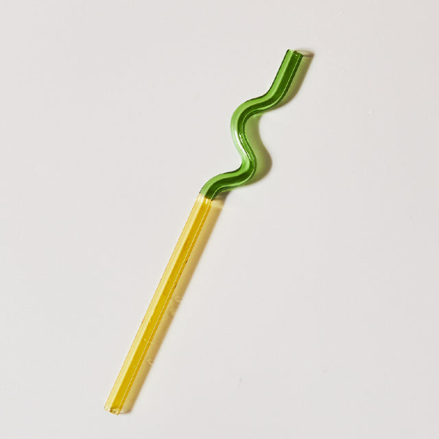 Farverig Miljøvenlig Genanvendelig Glasst straw