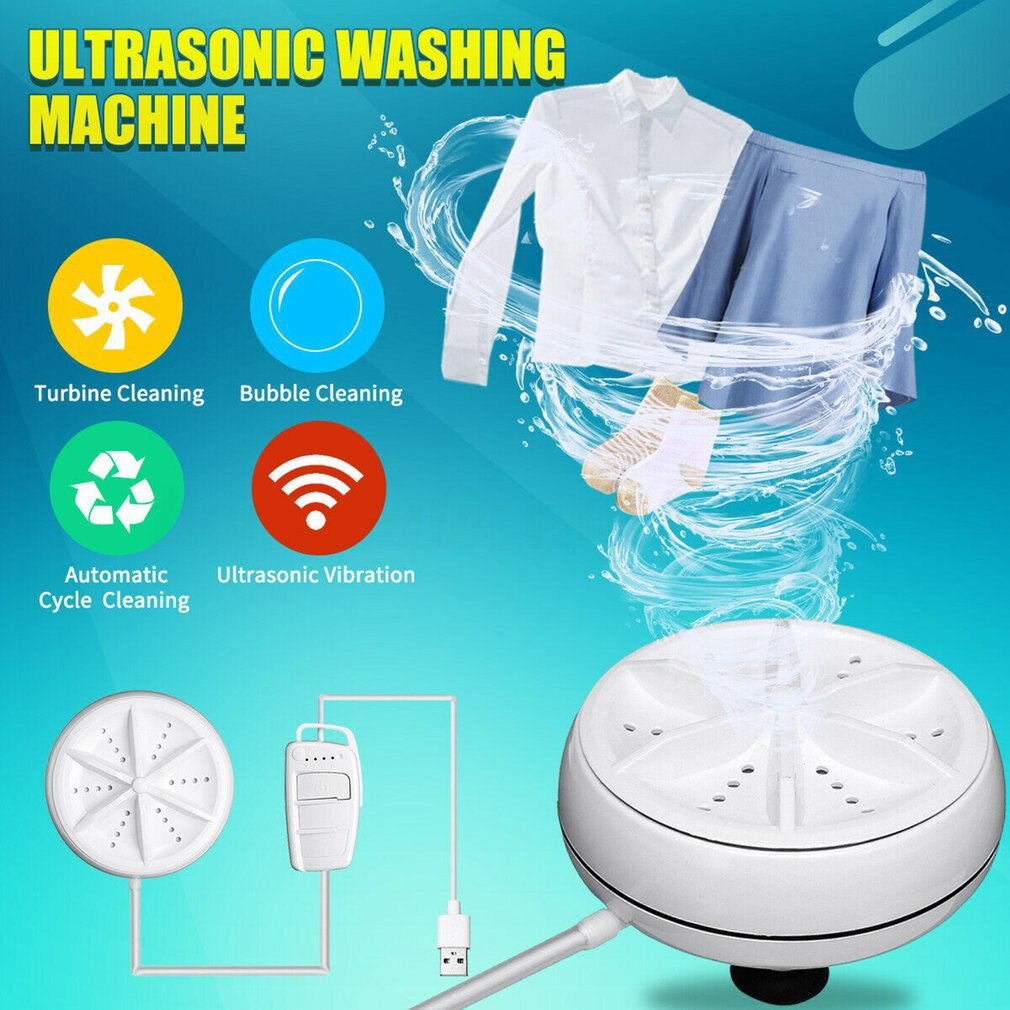 Mini UltraSonic Bærbar Vaskemaskine