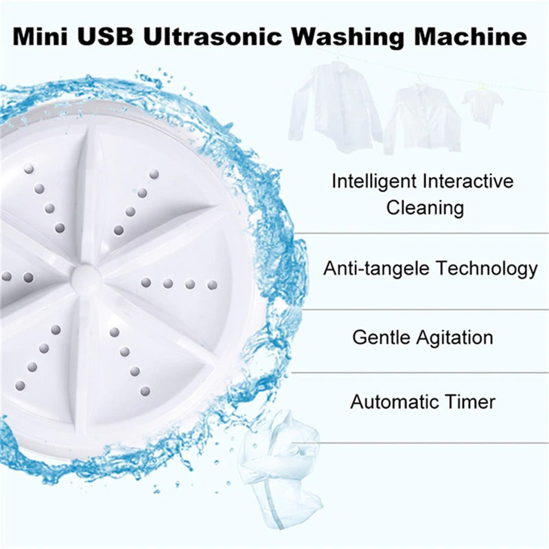 Mini UltraSonic Bærbar Vaskemaskine