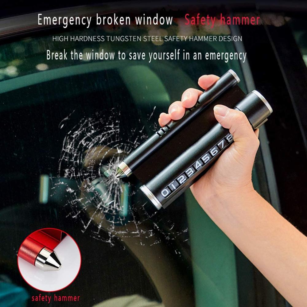 4in1 Sikkerhedshammer Bil Aromaterapi Telefonholder