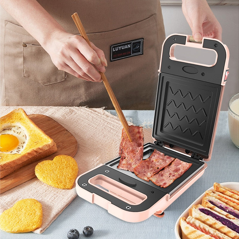 Elektrisk Sandwich Toastmaskine Vaffeljern